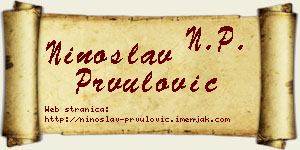 Ninoslav Prvulović vizit kartica